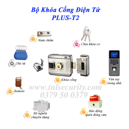 Bộ khóa cổng điện tử PLUS-T2 Bộ khóa cổng điện tử PLUS-T2